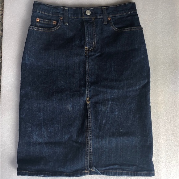 Polo Ralph Lauren Denim Pencil Skirt-size -2 - Picture 2 of 16